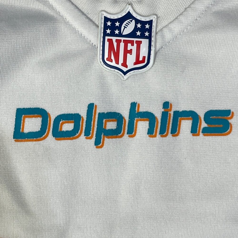 Nike NFL Miami Dolphins Jersey Shirt READ Size XL YOUTH SIZE STAINS - Picture 8 of 11